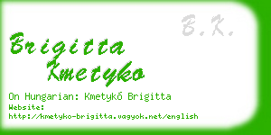 brigitta kmetyko business card