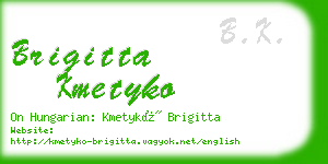 brigitta kmetyko business card